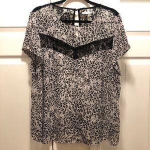 Maurices Sheer Leopard Print Blouse